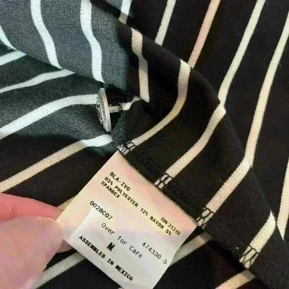 IZ Byer Girls Black/white Striped Cropped Cardigan size Medium - Picture 7 of 10